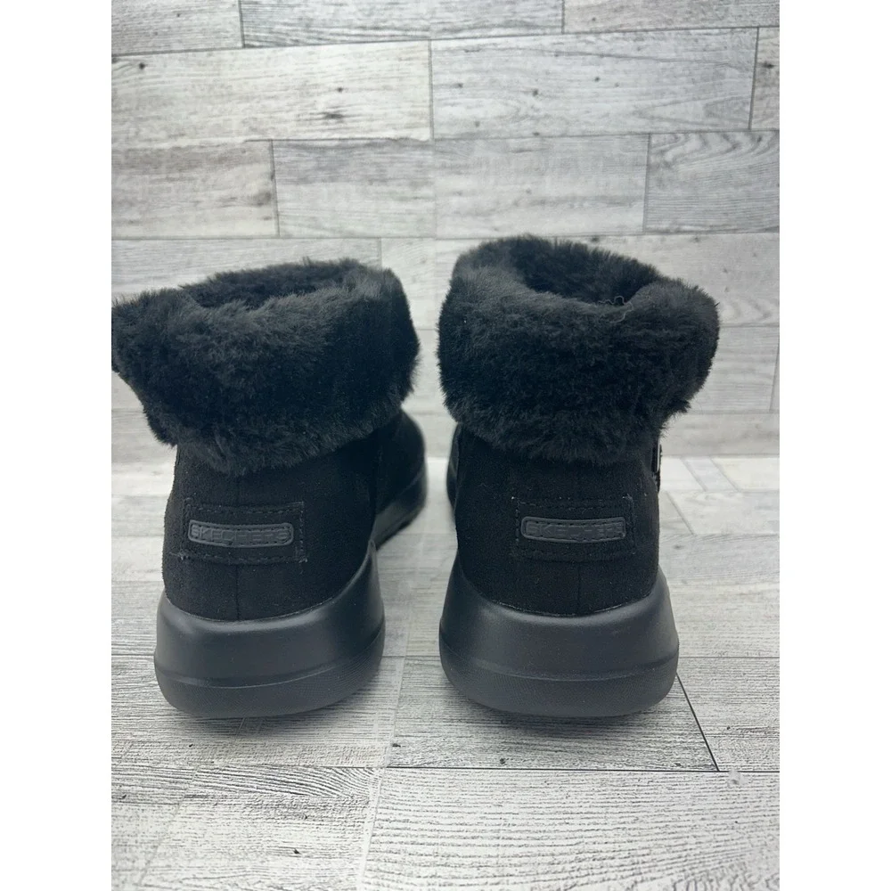 Skechers On The Go Gen 5 Goga Mat 144014W Black Suede‎ Ankle Boots Women Size 7W